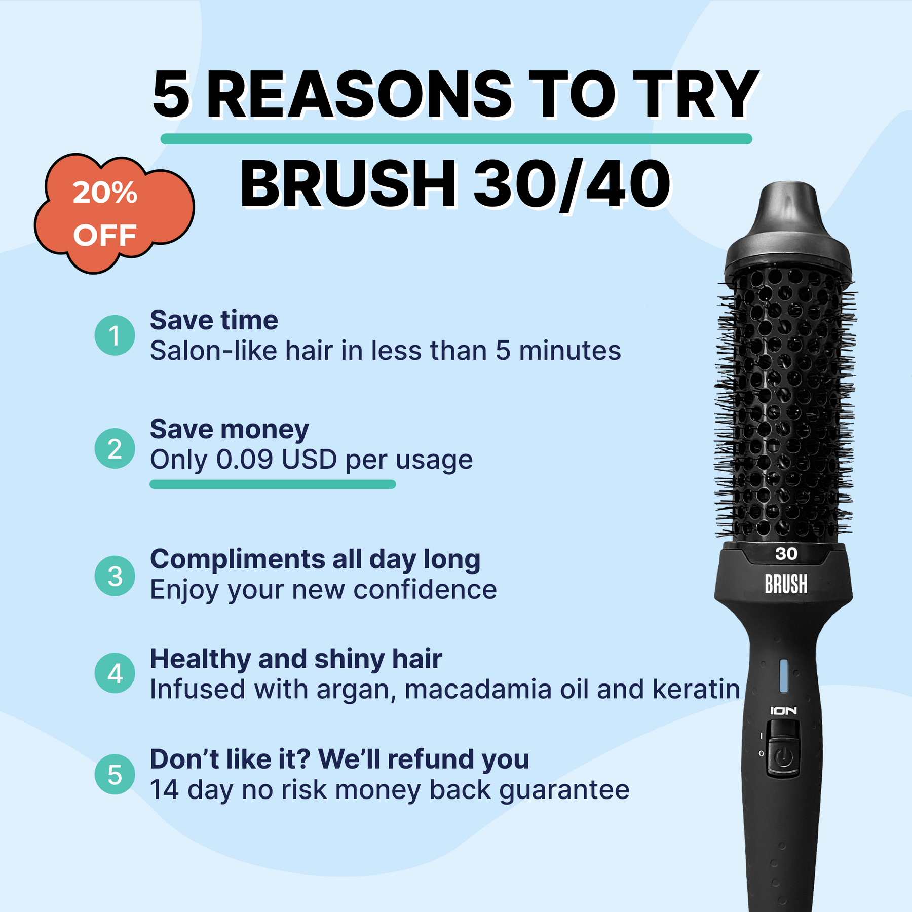 B.R.U.S.H. 30/40 Hot Styling Brush + SuperAger 4D Mascara