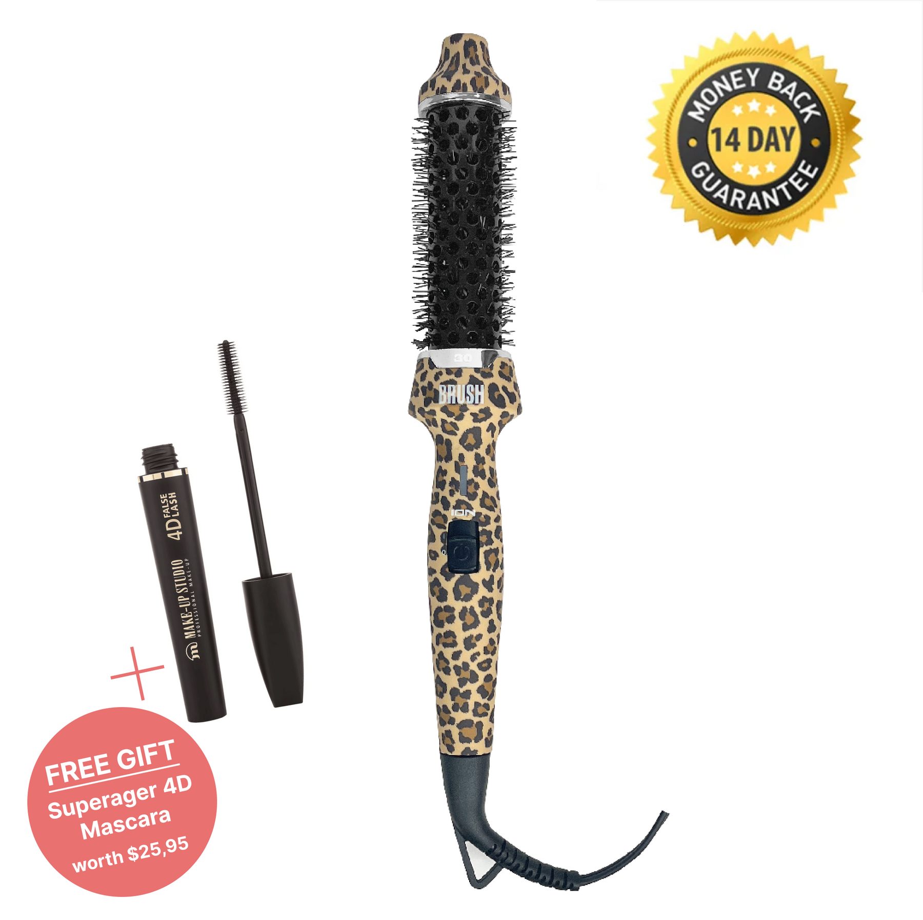 B.R.U.S.H. 30/40 Hot Styling Brush + SuperAger 4D Mascara