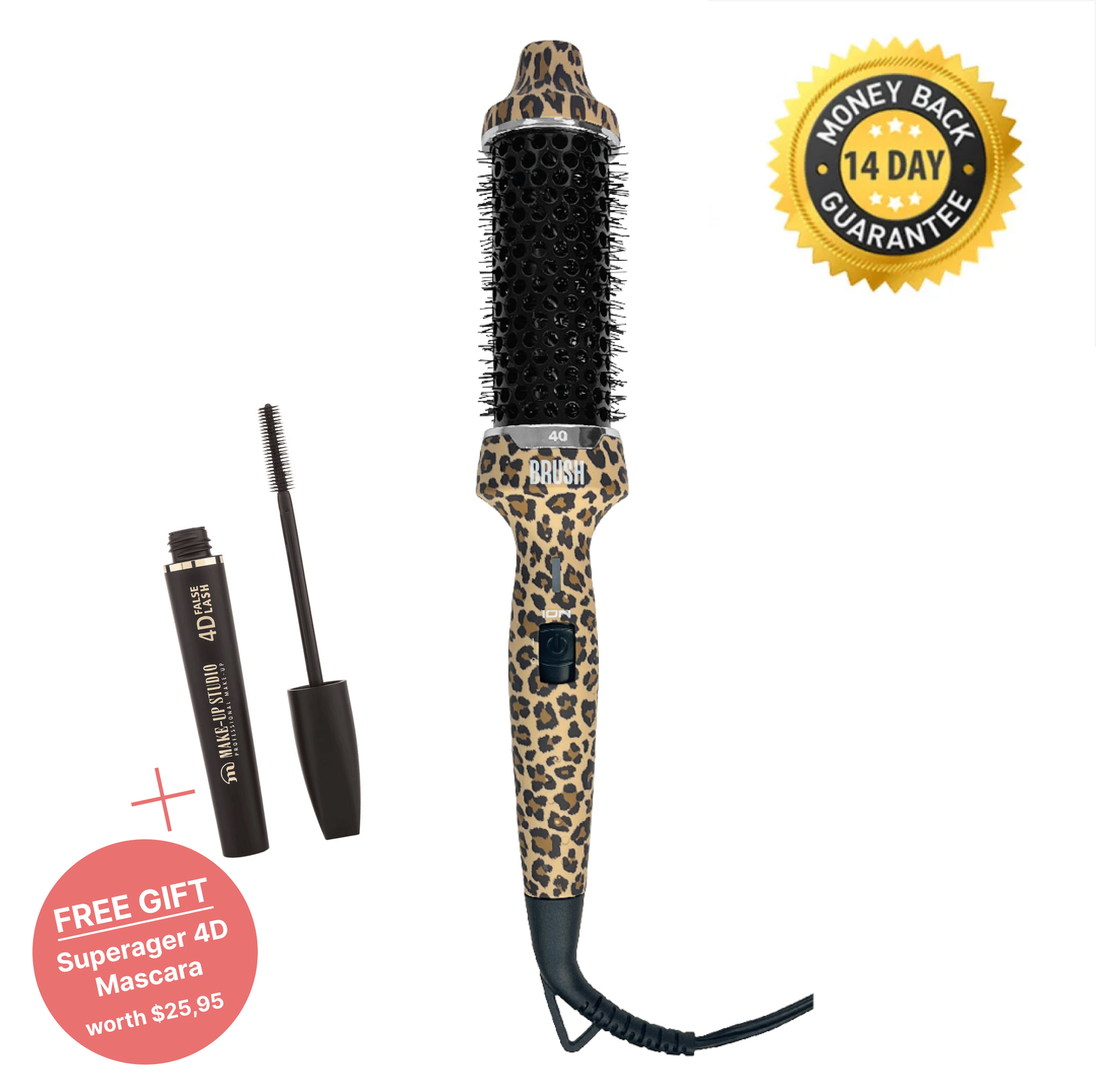 B.R.U.S.H. 30/40 Hot Styling Brush + SuperAger 4D Mascara