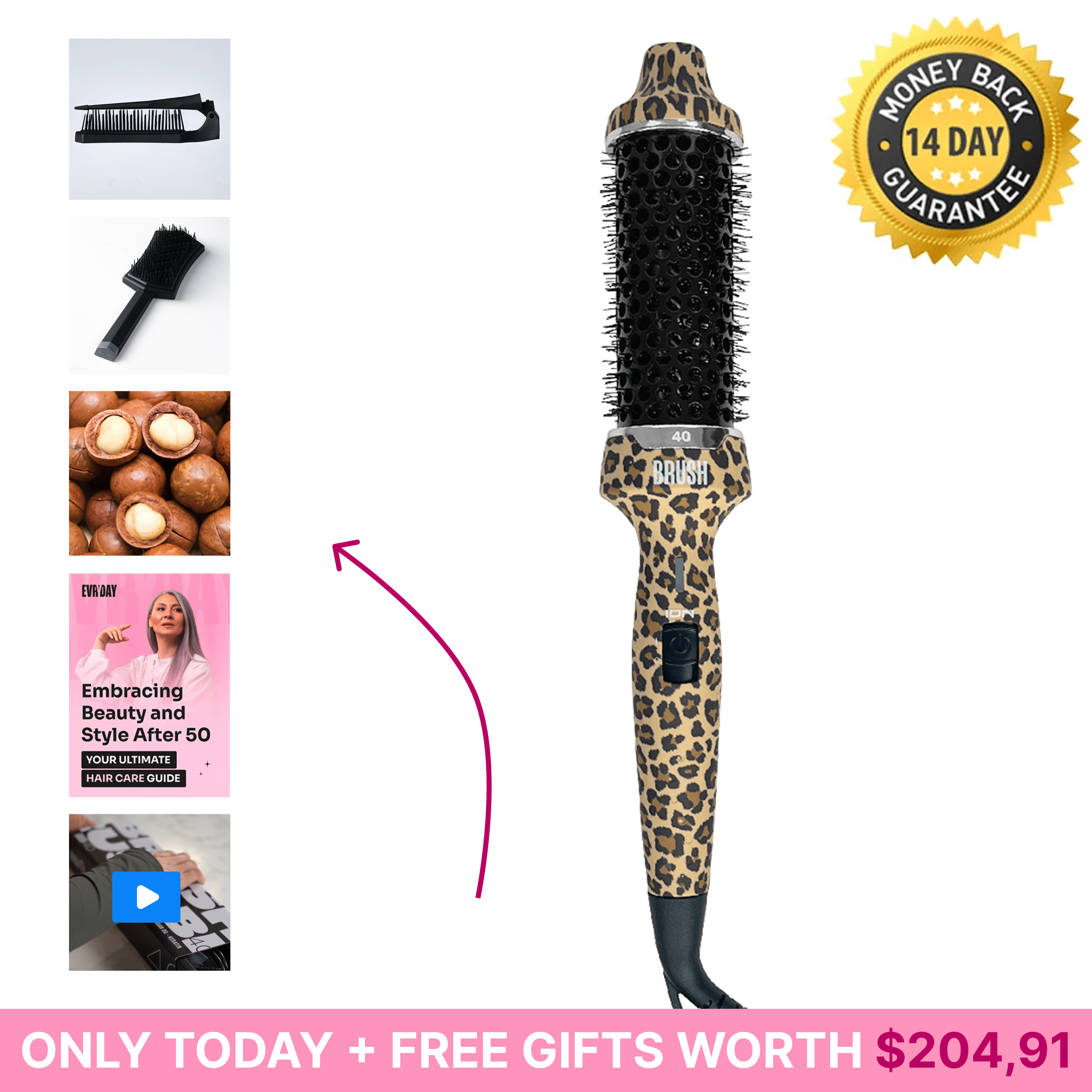 B.R.U.S.H. 30/40 Hot Styling Brush + FREE Welcome Gifts